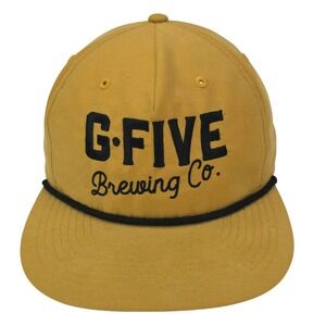 G-Five Brewing Co Rope Hat Snapback Yellow Craft Beer Brewery Beloit Wisconsin